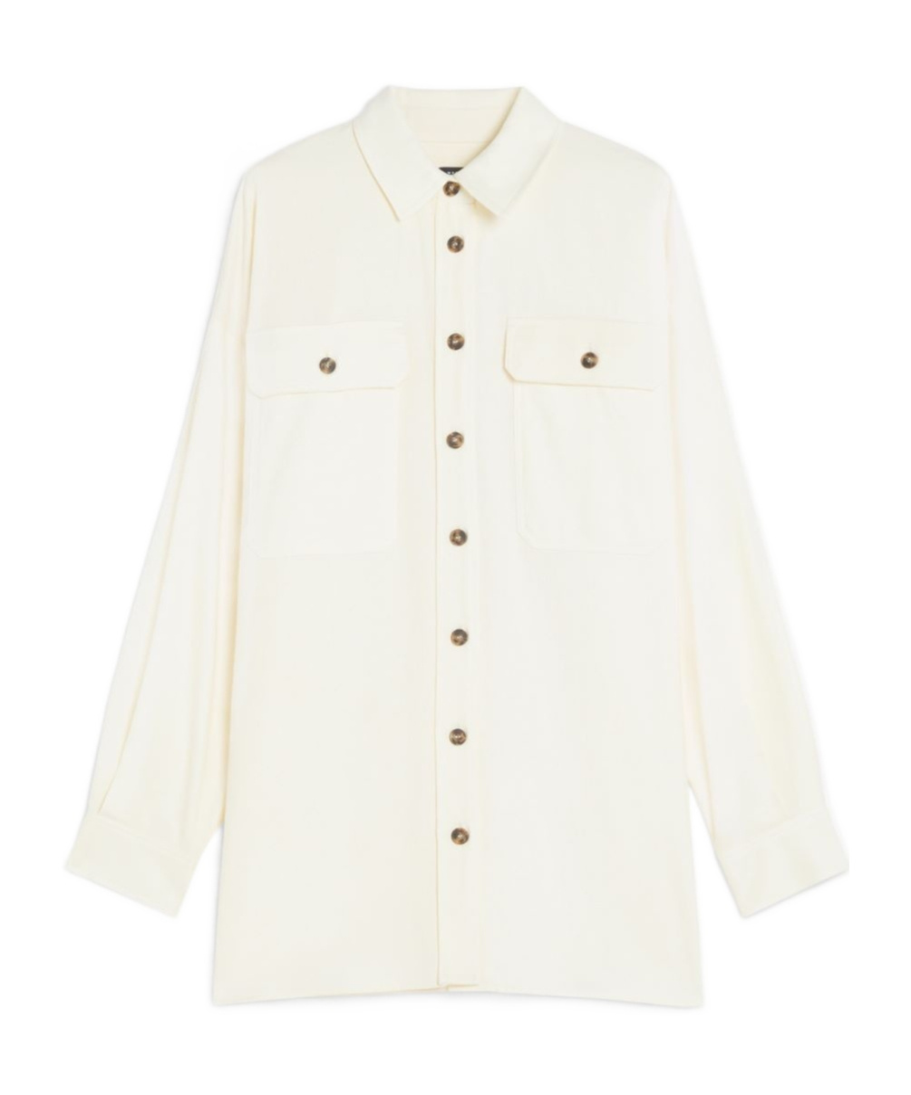 Weekend Max Mara Woman Shirt Ivory Size 10 Cotton In White