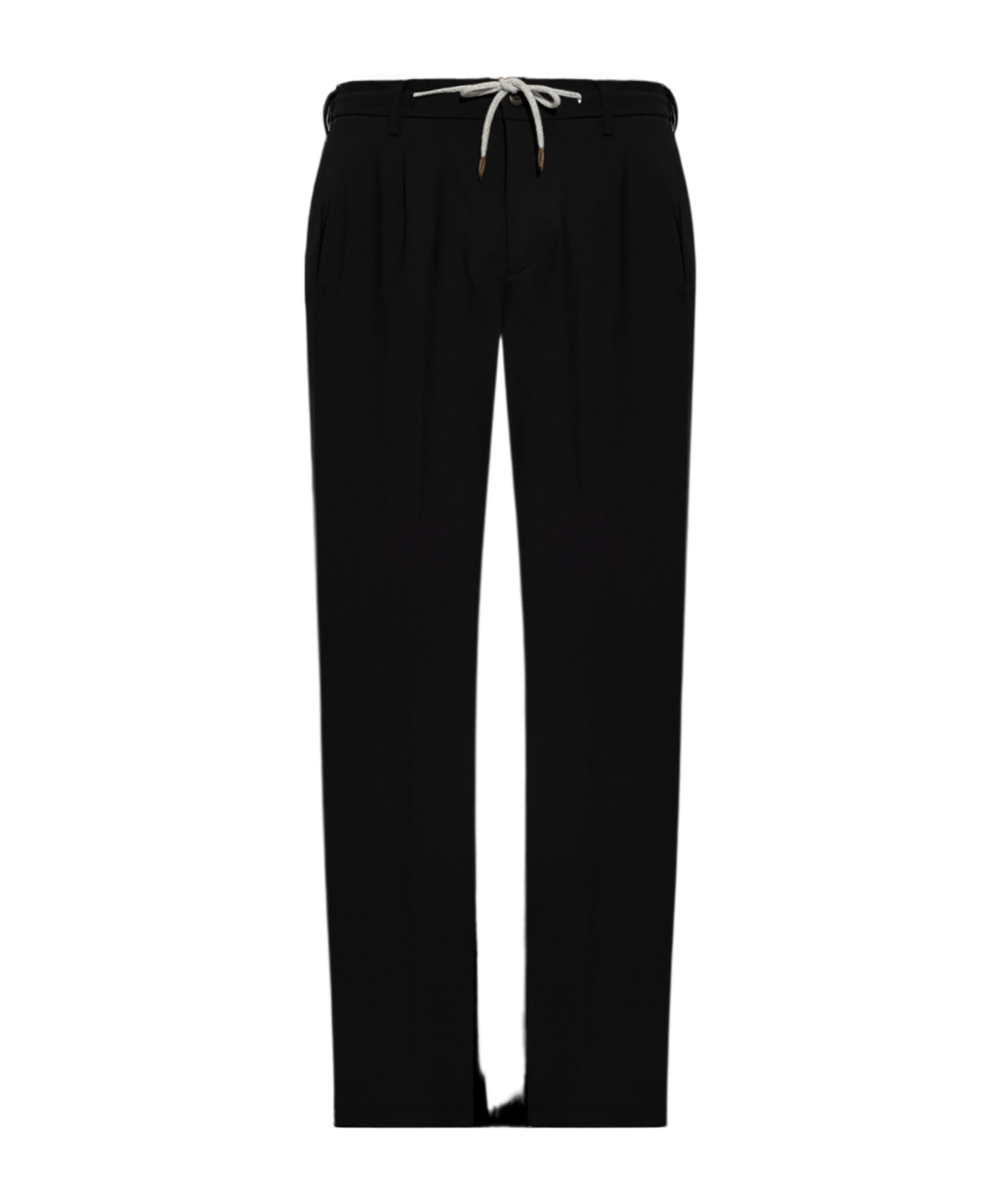Eleventy Wool Pants With Tapered Legs In Black