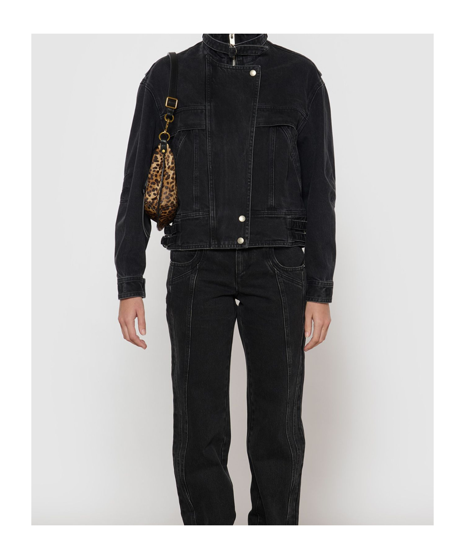 Isabel Marant Étoile Long-sleeved Denim Jacket In Black