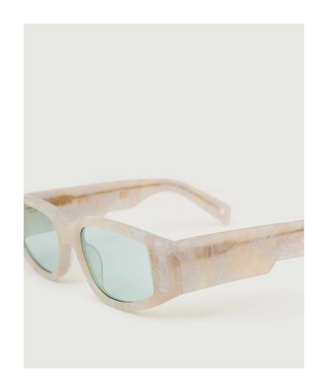 Paura Vegas Rectangle-frame Sunglasses In White