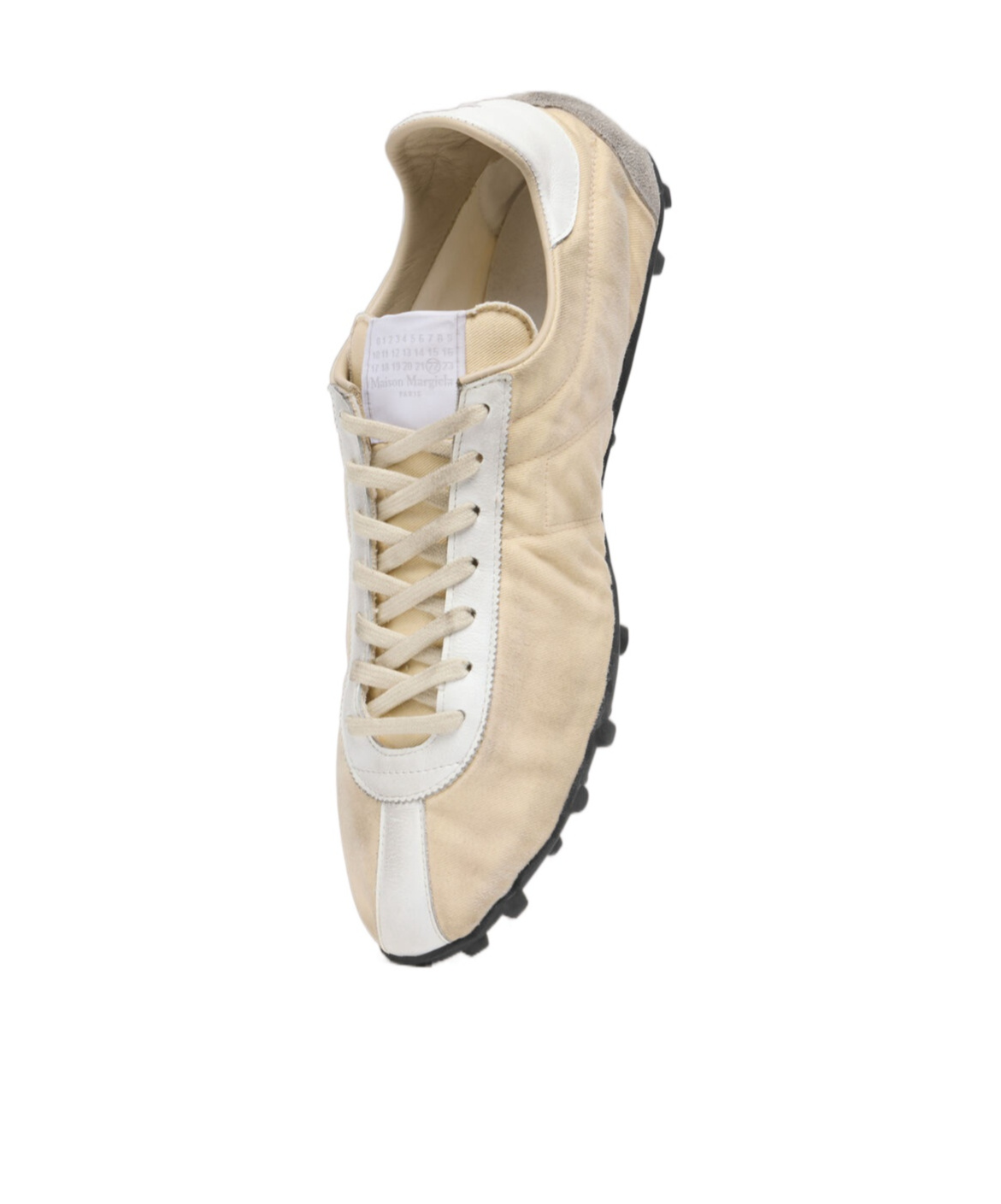 Maison Margiela Sneakers Sprinters In Pelle E Cotone Beige In Nude