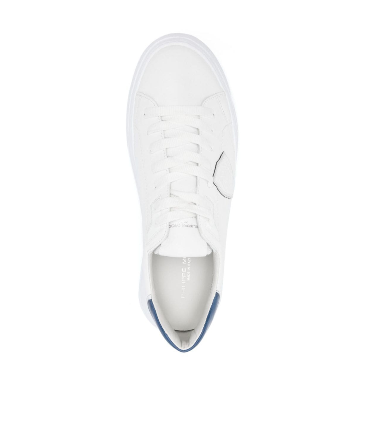 Philippe Model Temple Low White Blue Sneaker In White