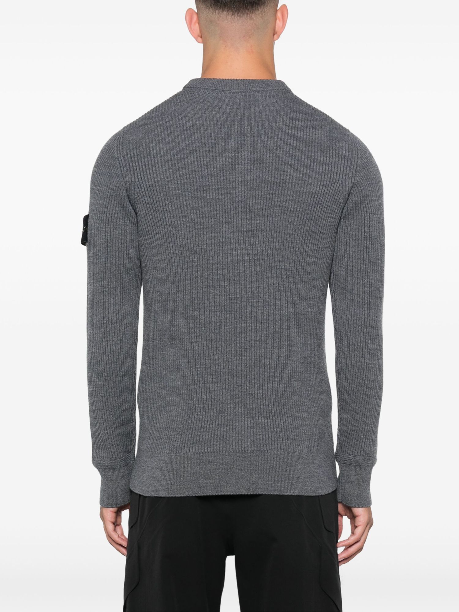 Stone Island Compass-badge Sweater In Gray