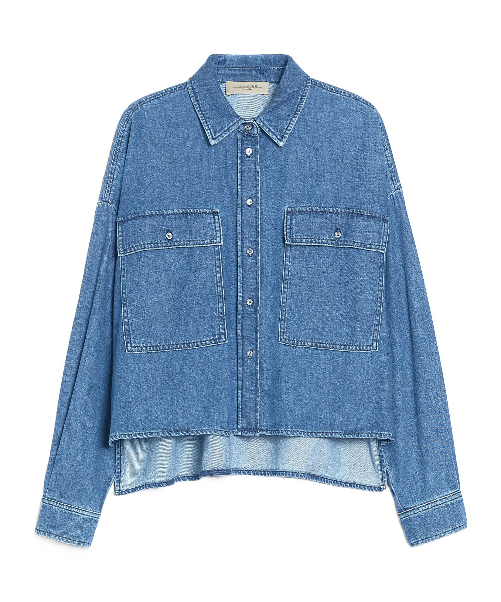 Weekend Max Mara Cotton Denim Shirt In Blue