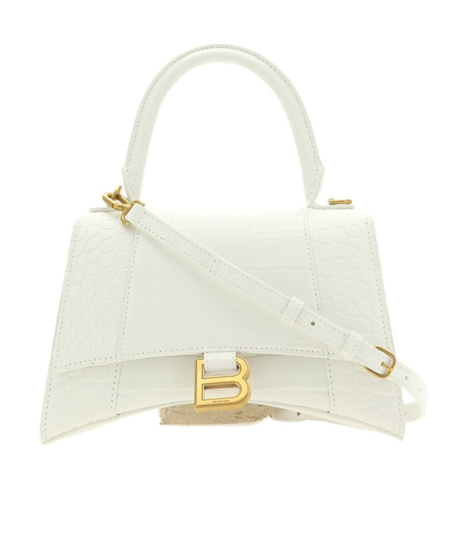 Balenciaga Hourglass Small Handbag In White