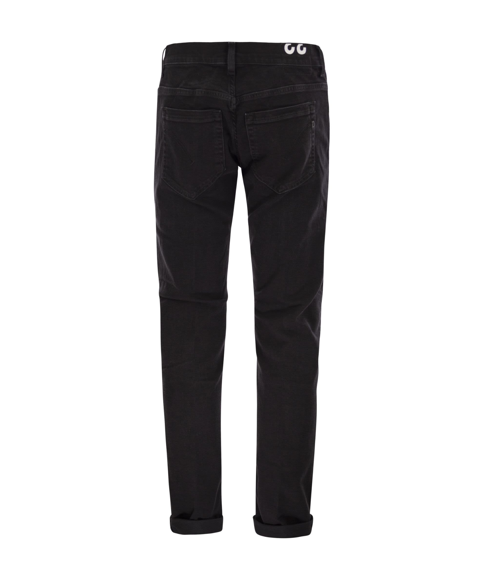 Dondup Black George Cotton Trouser In Black