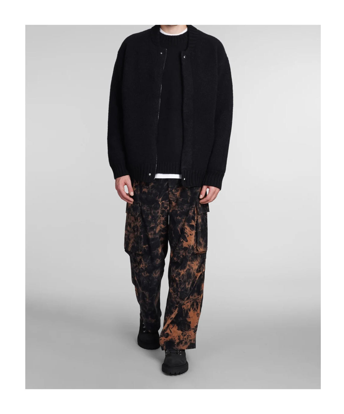 Laneus Casual Jacket In Black Wool