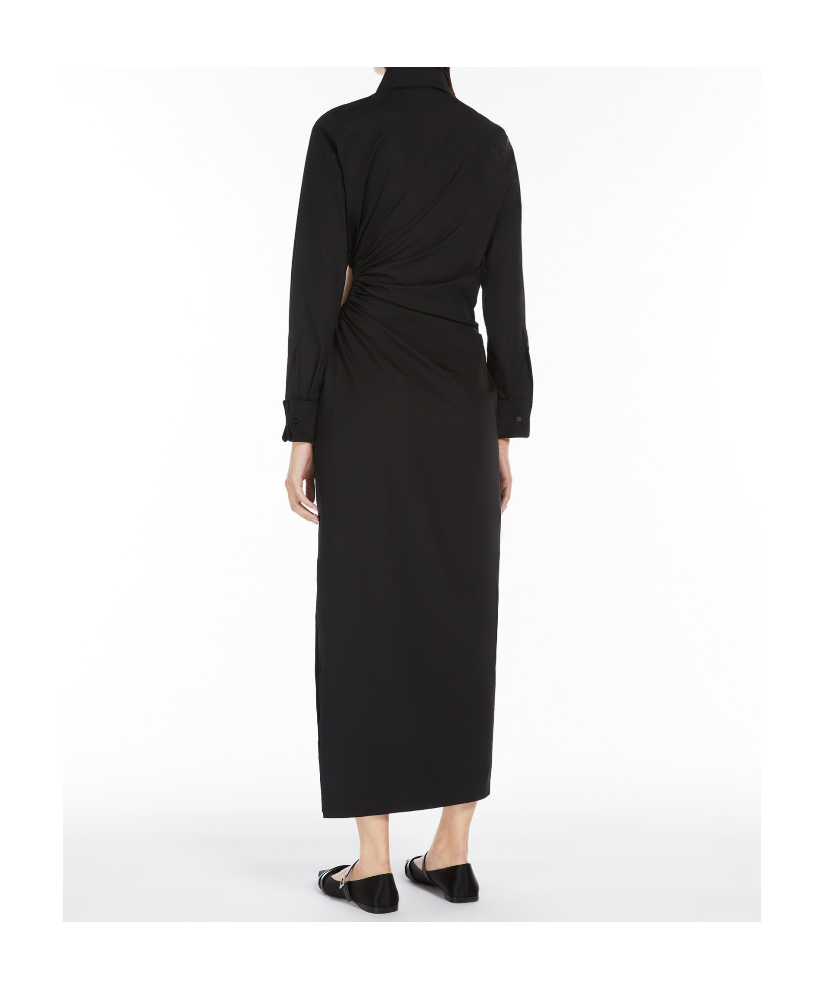Max Mara Long-sleeved Dress In Black
