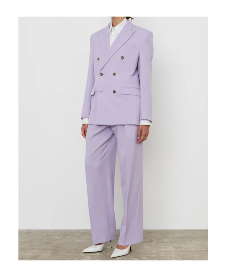 Wardrobe.nyc Double-breasted Suit Jacket In Purple