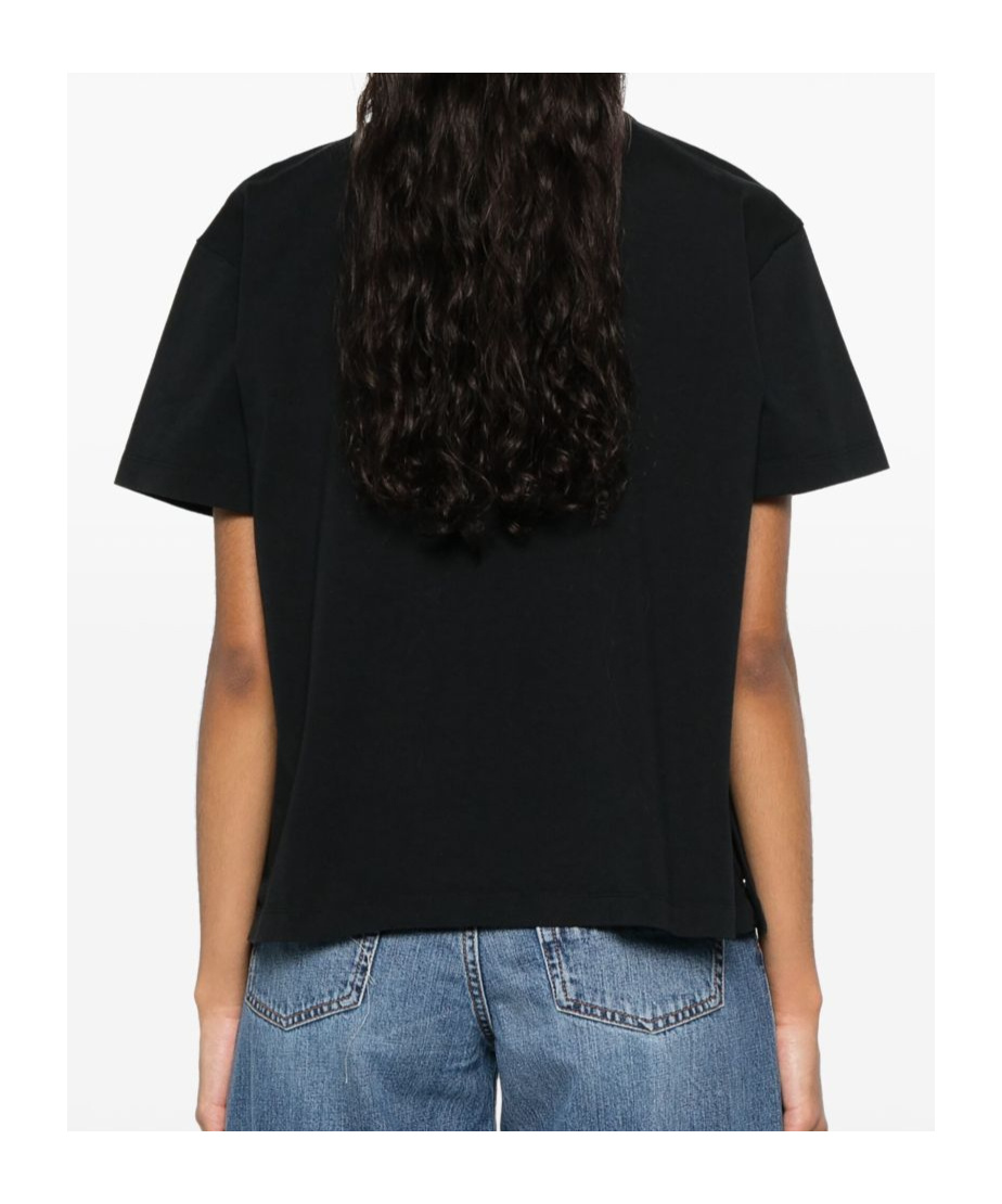 Shop Semicouture Embroidered T-shirt In Black