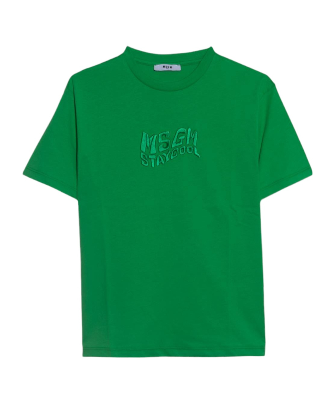 Shop Msgm Short Sleeve T-shirt In Green