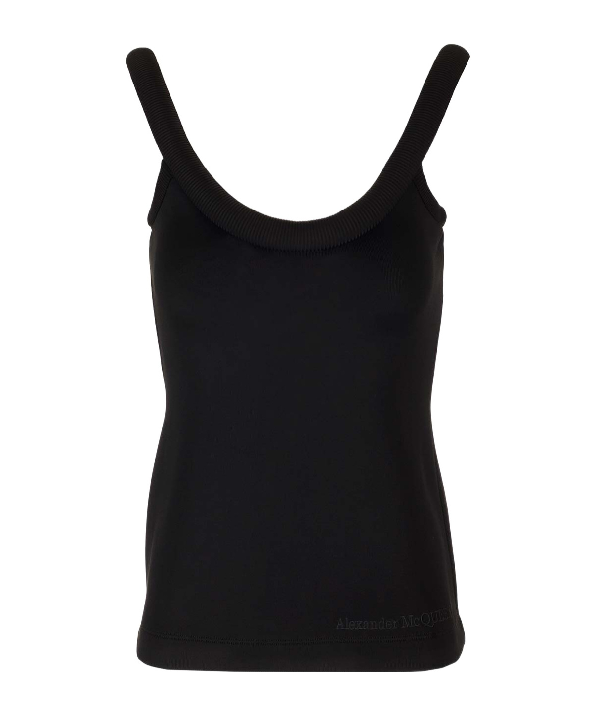 Alexander Mcqueen Alexander Mc Queen Tops With Logo In Black