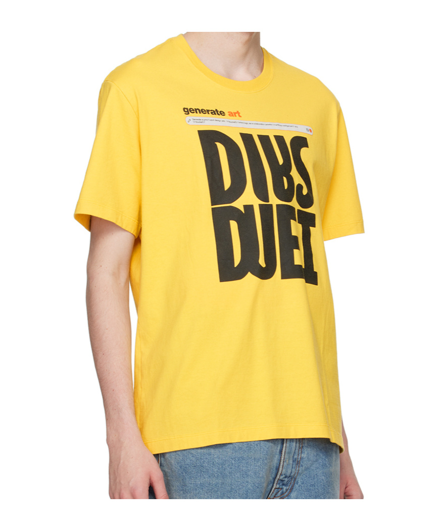 Doublet Ai-generated Cotton T-shirt In Yellow