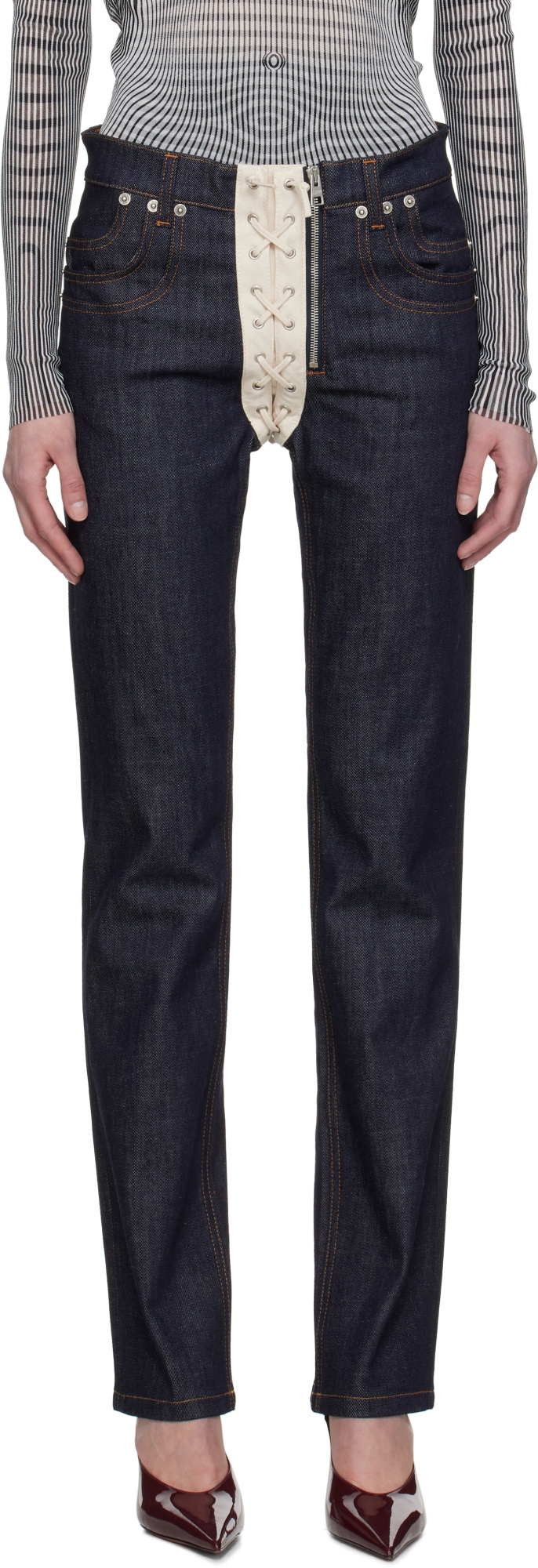 Jean Paul Gaultier Straight-leg Jeans In Blue