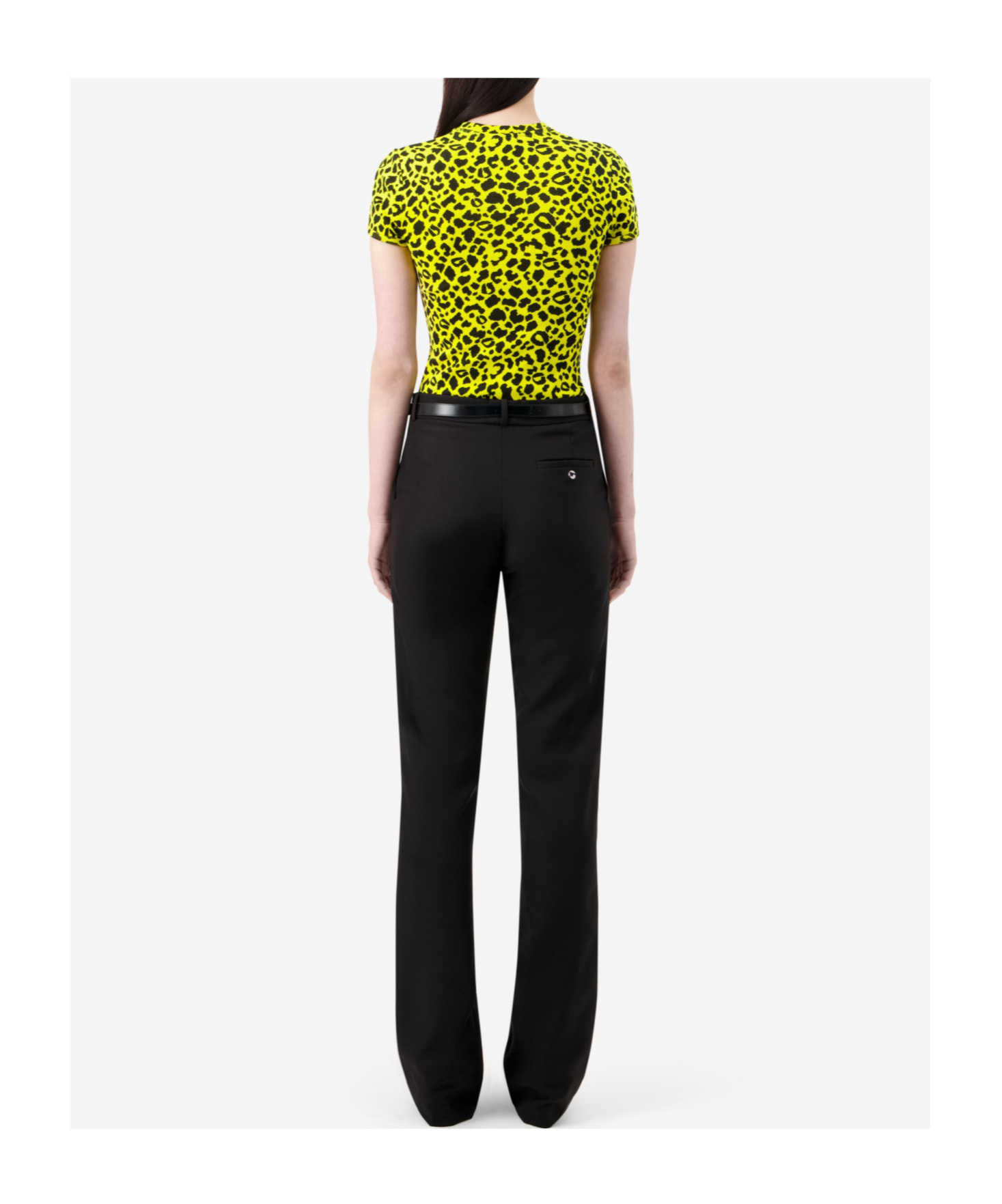 Coperni Womens Print Leopard Crystals Leopard-print Cotton-jersey T-shirt In Yellow