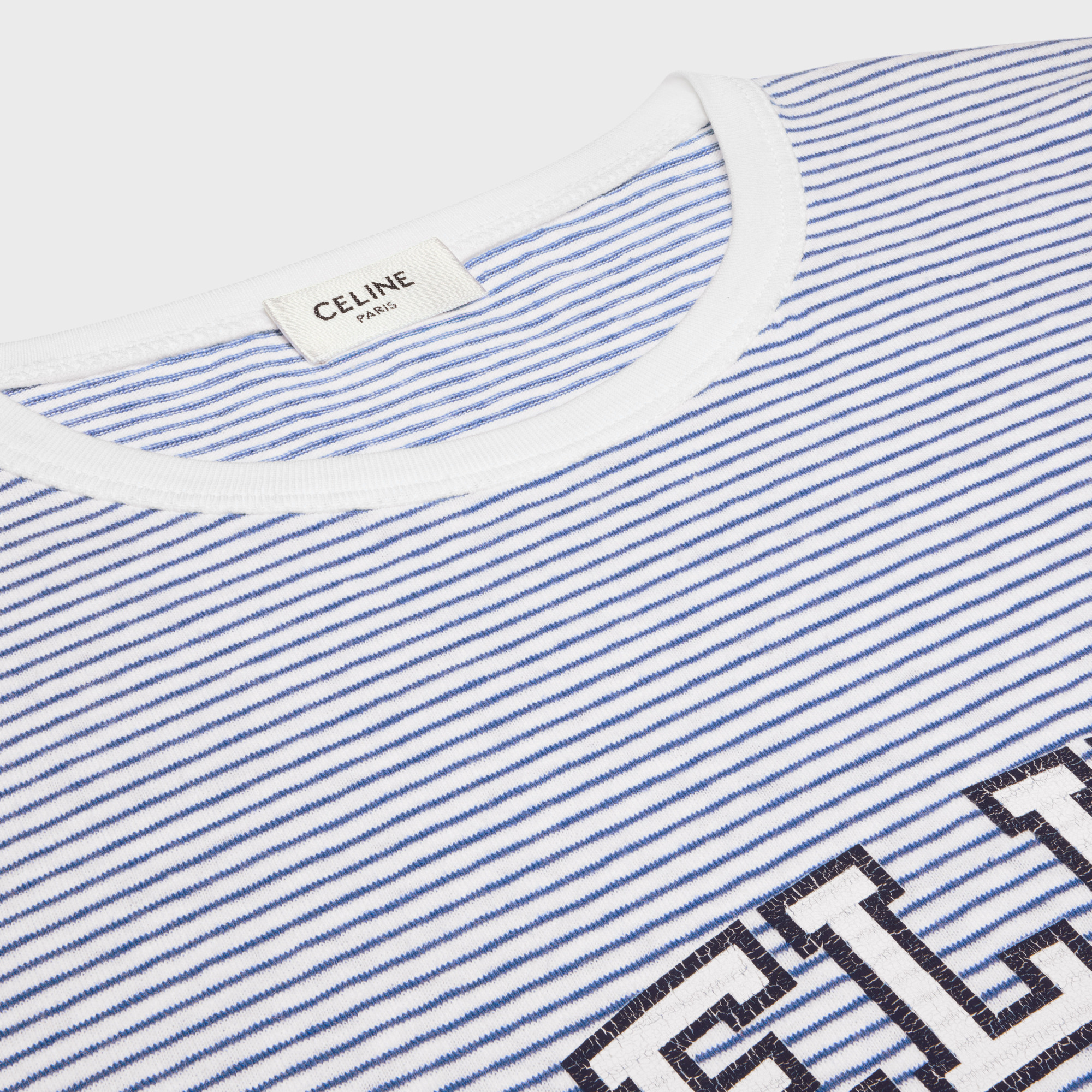 Celine 70's T-shirt In Striped Jersey