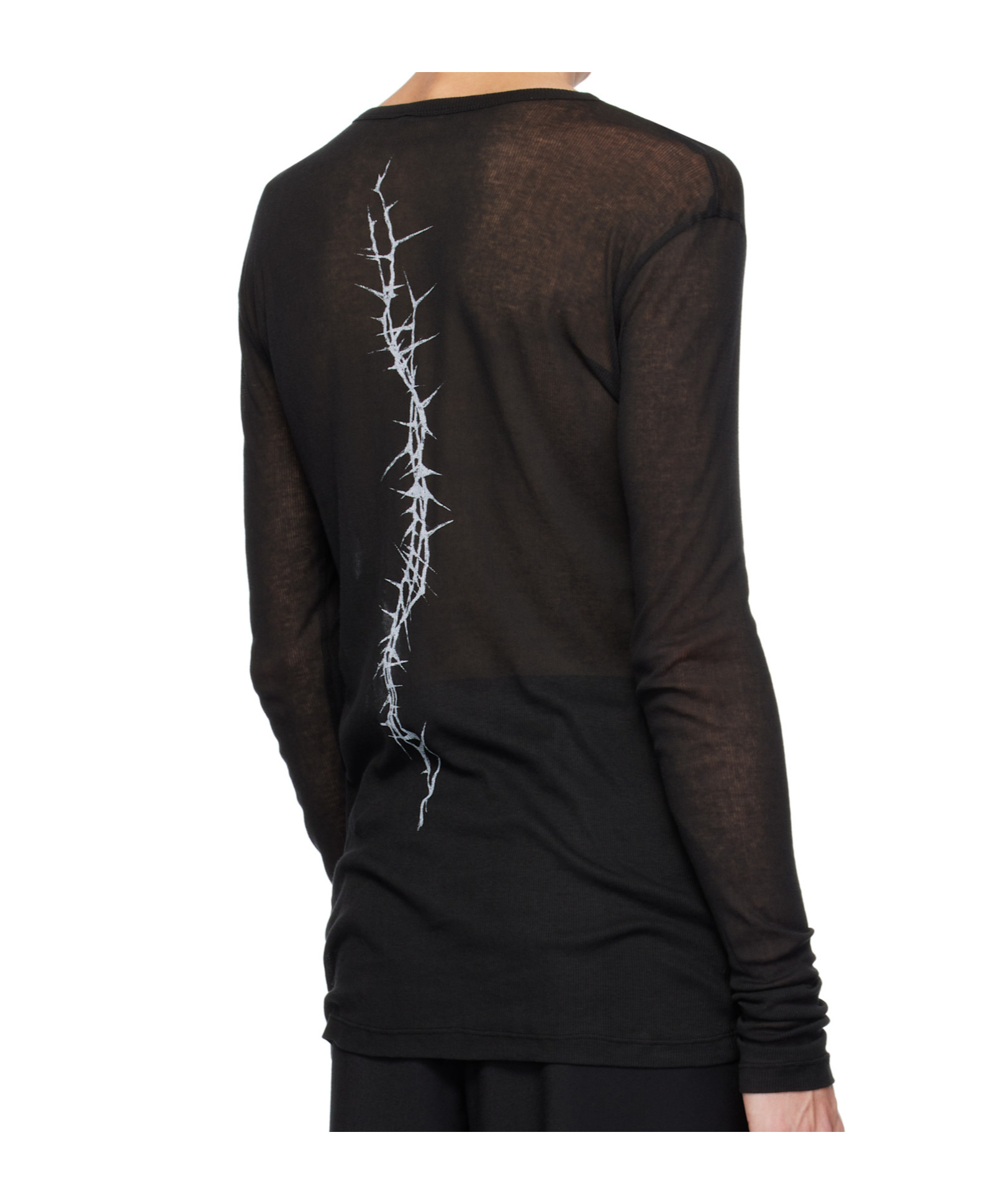 Ann Demeulemeester Greg Modal Long Sleeved T-shirt In Black