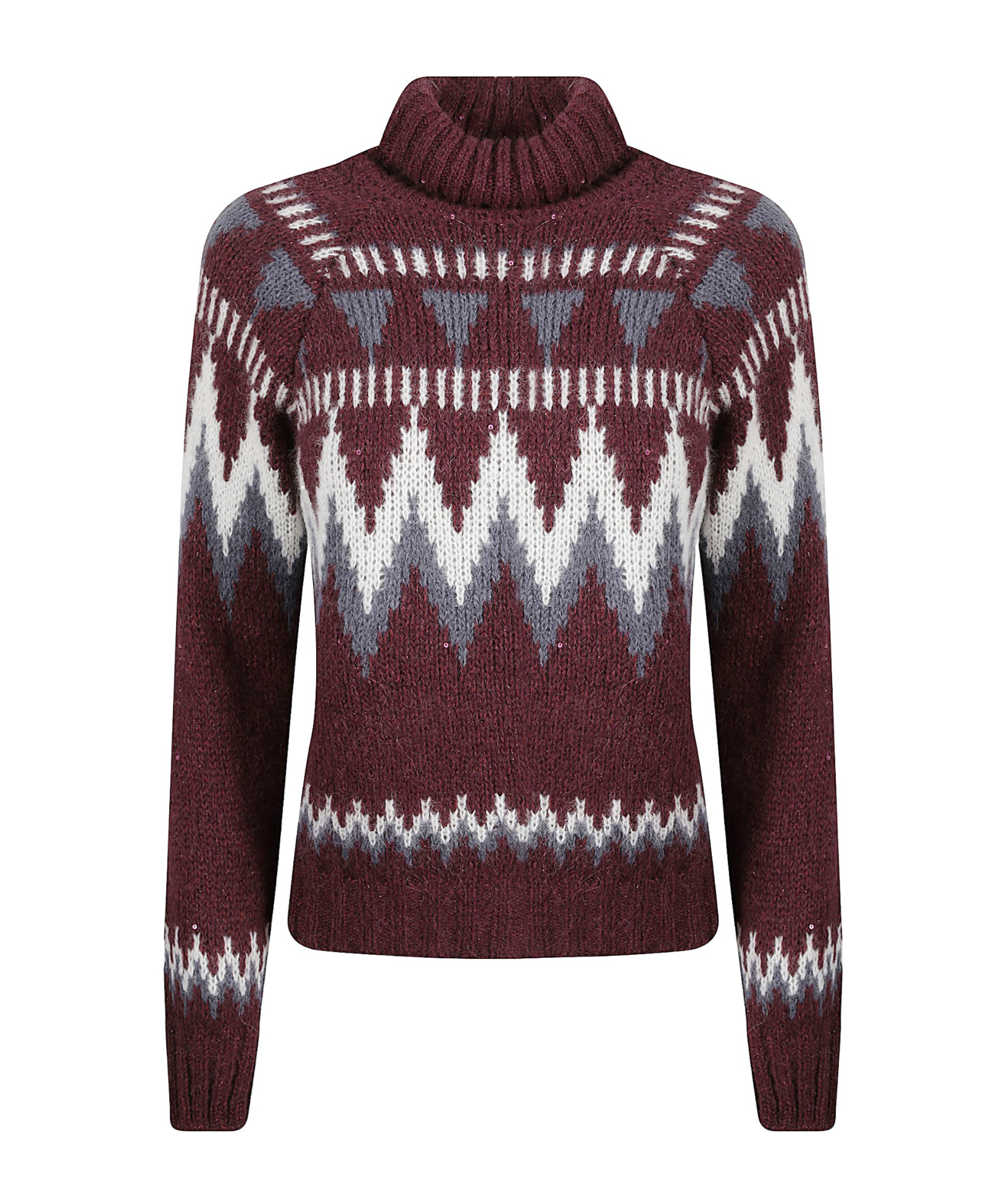 Eleventy High-necked Knitted Sweater In Red