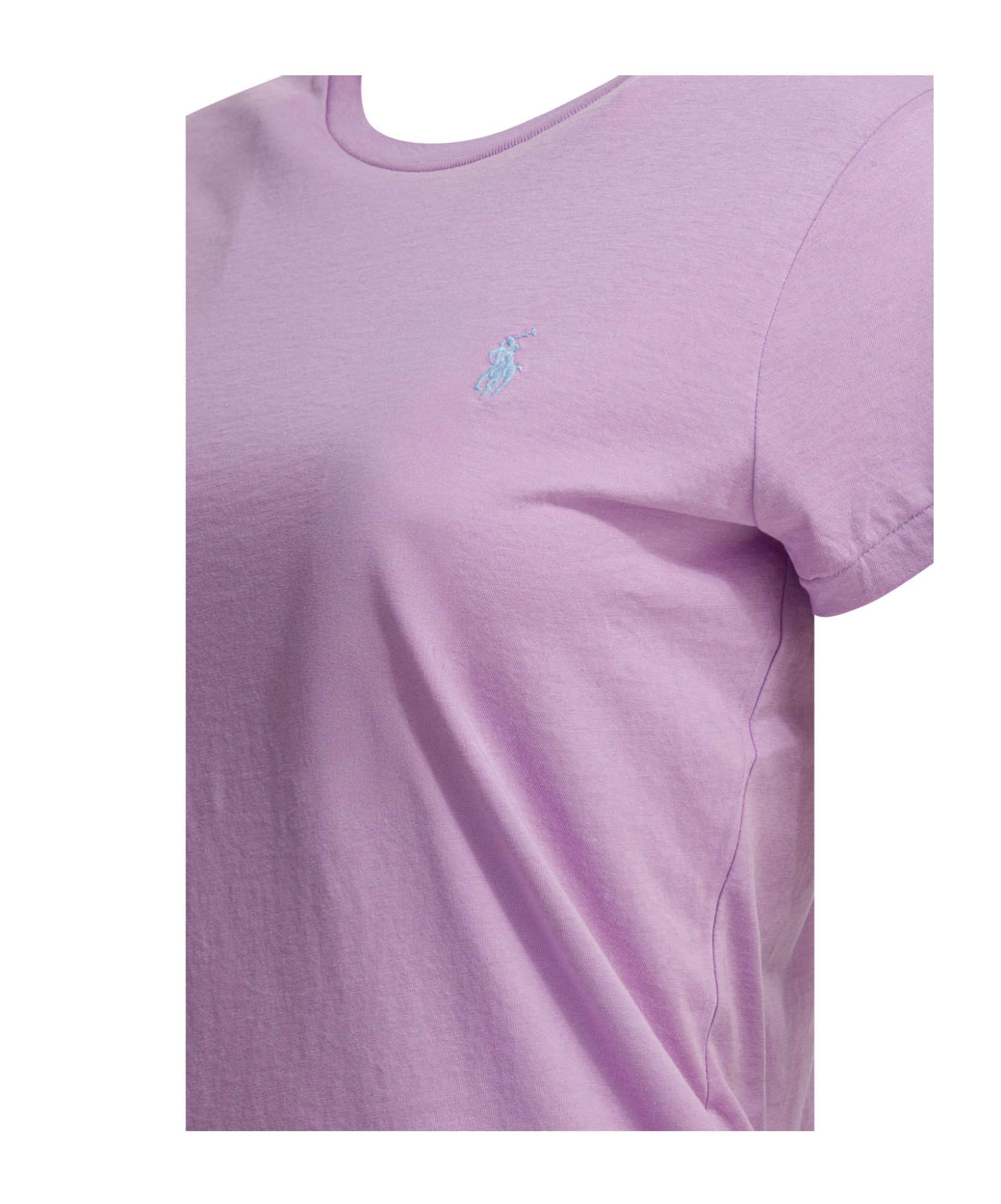 Polo Ralph Lauren Logo Embroidered Crewneck T-shirt In Purple