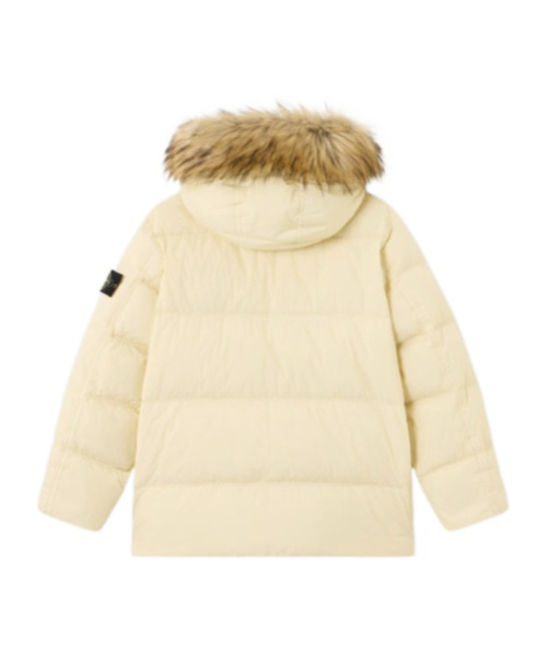 Stone Island Down Parka With Anti-drop And Wind Resistance In Neutral