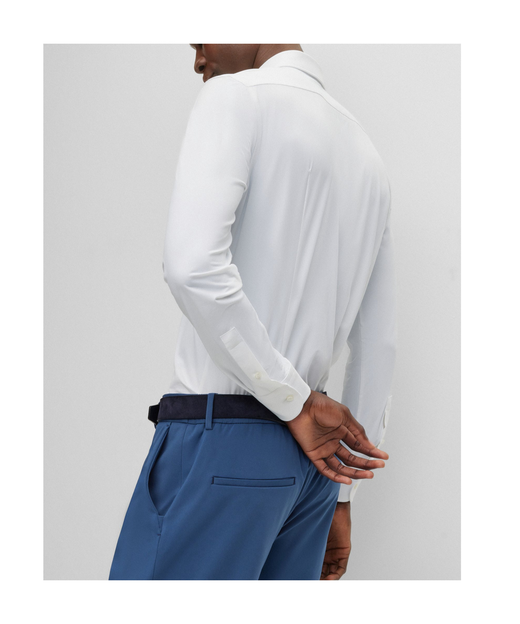 Hugo Boss Long-sleeve Button-fastening Shirt In White