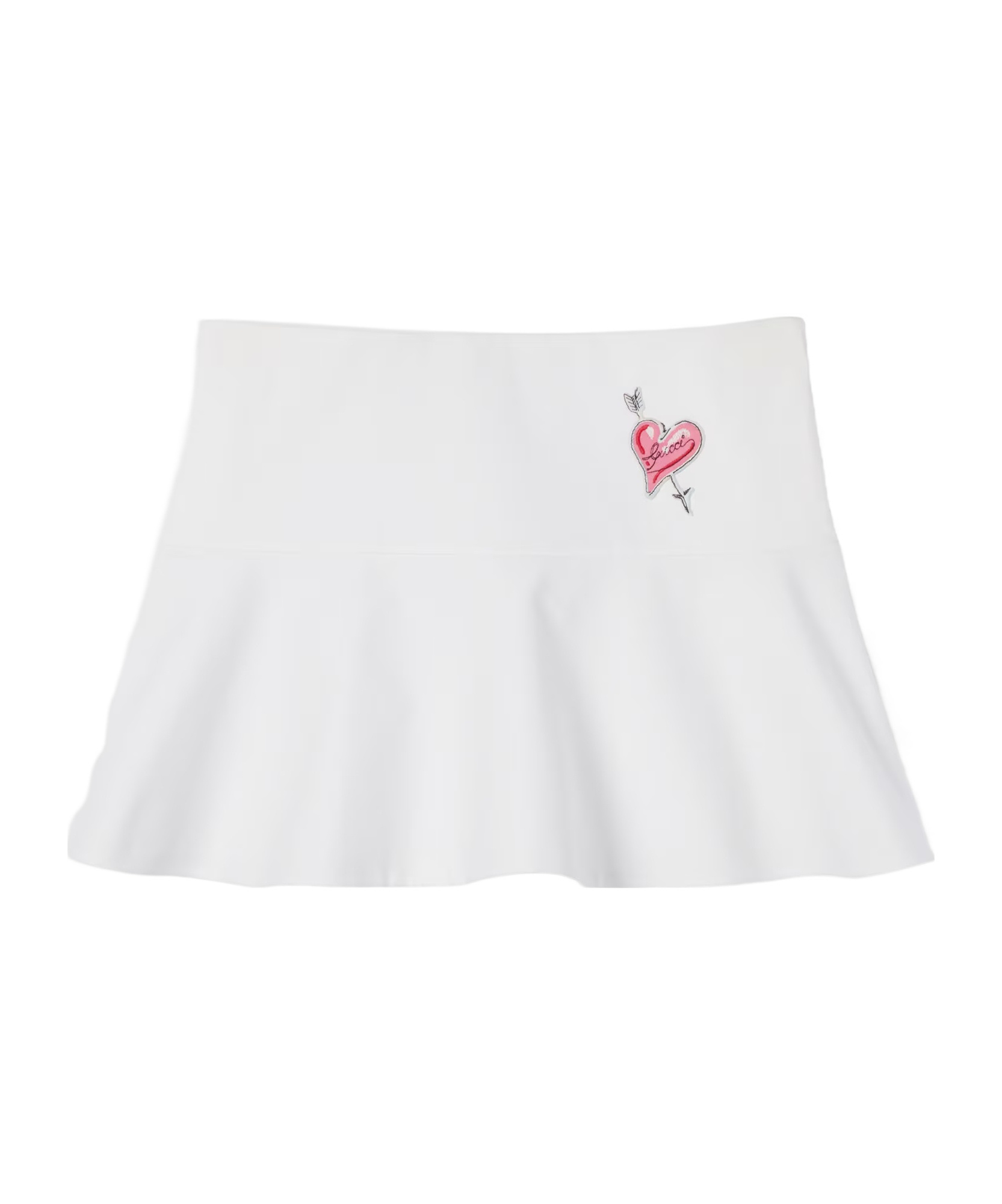 Gucci Cotton Canvas Skirt With Patch In White