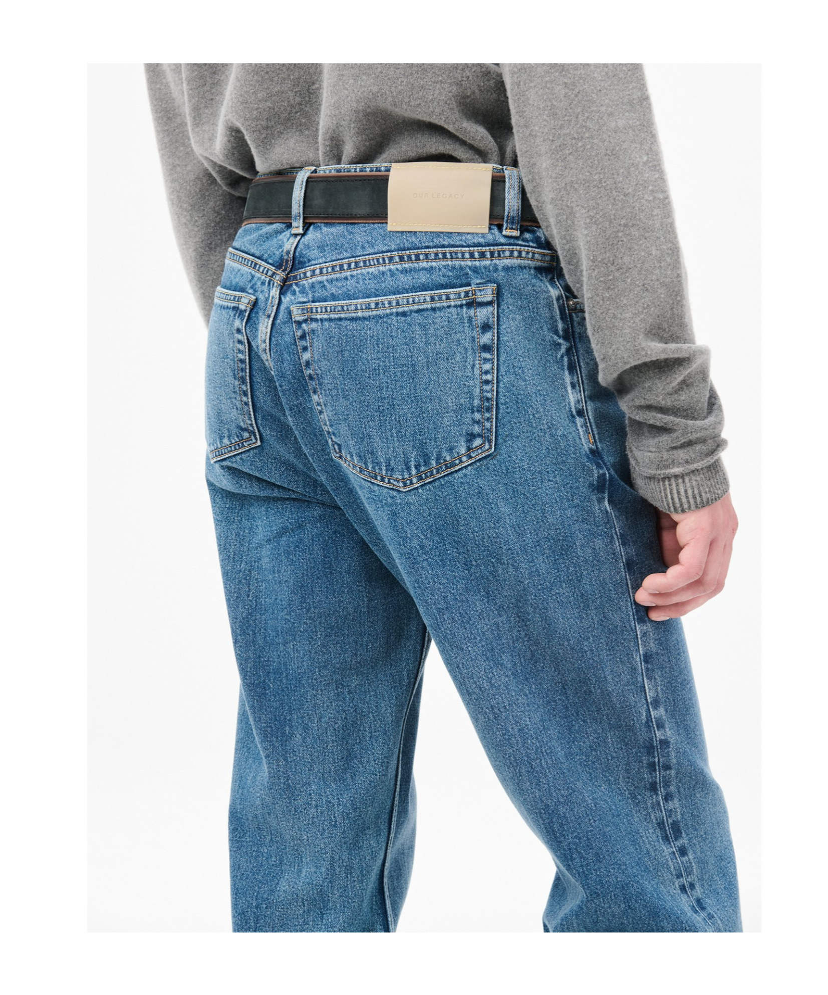 Our Legacy Belt Loop Denim Trousers In Blue