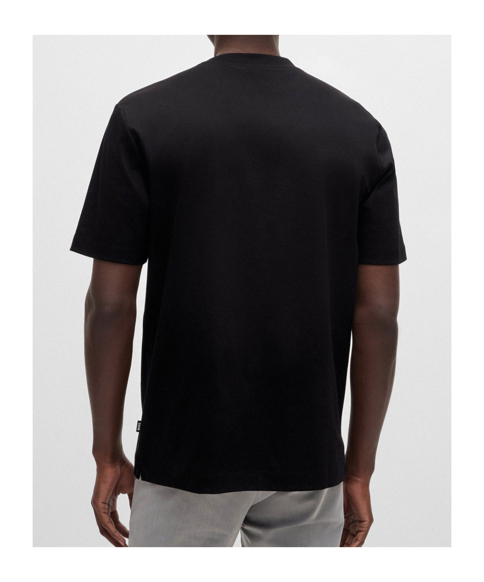 Hugo Boss Boss T Shirt With Double Monogram Patch In Black