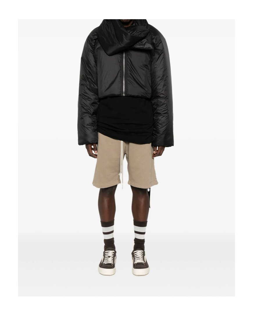 Rick Owens Drkshdw Cropped Padded Jacket In Black
