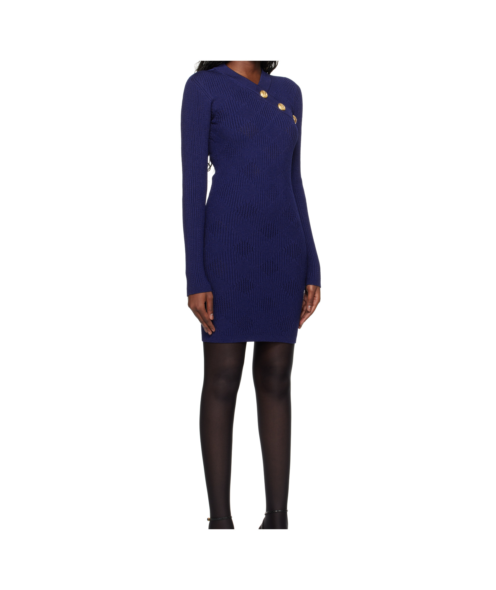 BALMAIN LONG-SLEEVED DRESS