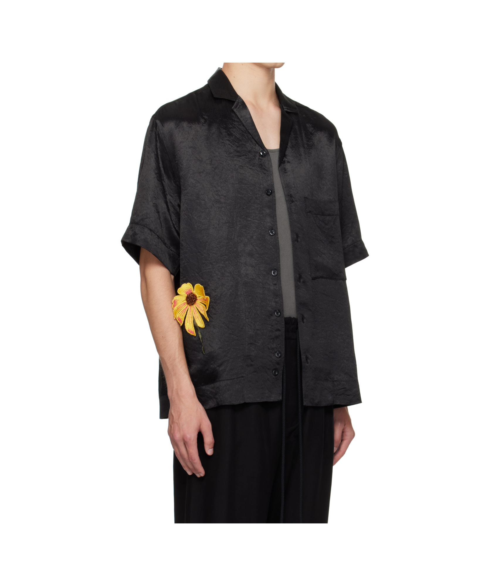 Song For The Mute Black Drape Studded Sweatpants In Black