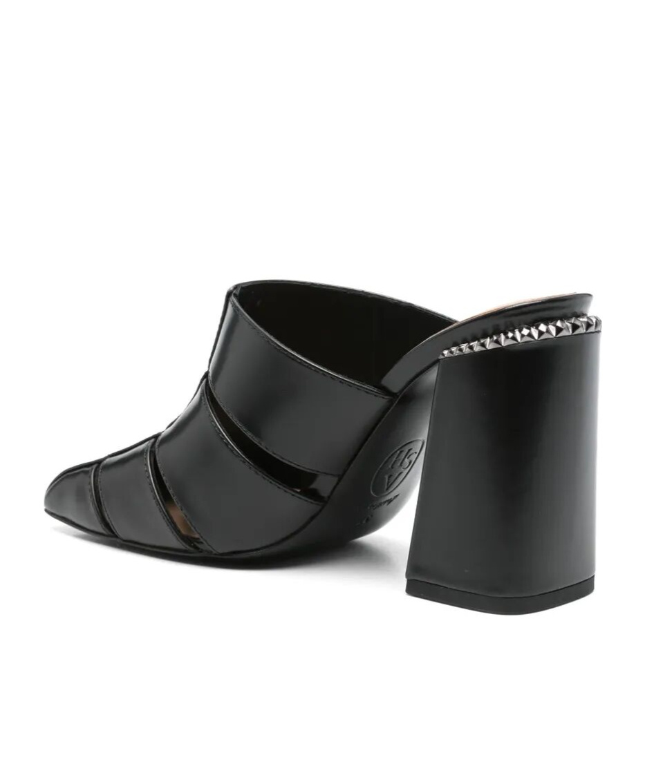 Ash Angie Mule Soft Polish Calf In Black