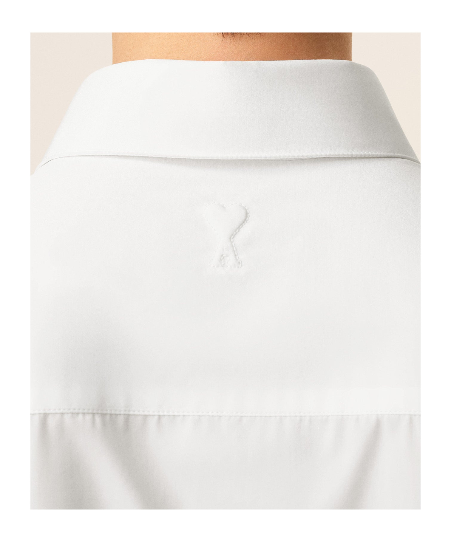 Ami Alexandre Mattiussi White Poplin Cotton Tailor Shirt White In White