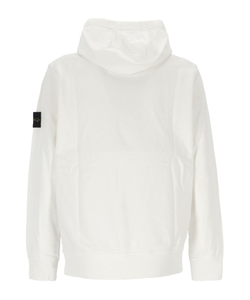 Stone Island Organic Cotton Hoodie In White