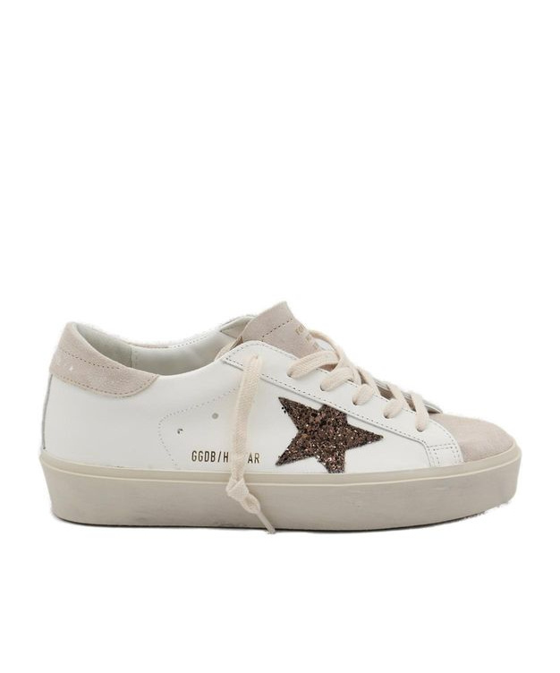 Golden Goose White And Beige Sneakers In Nude