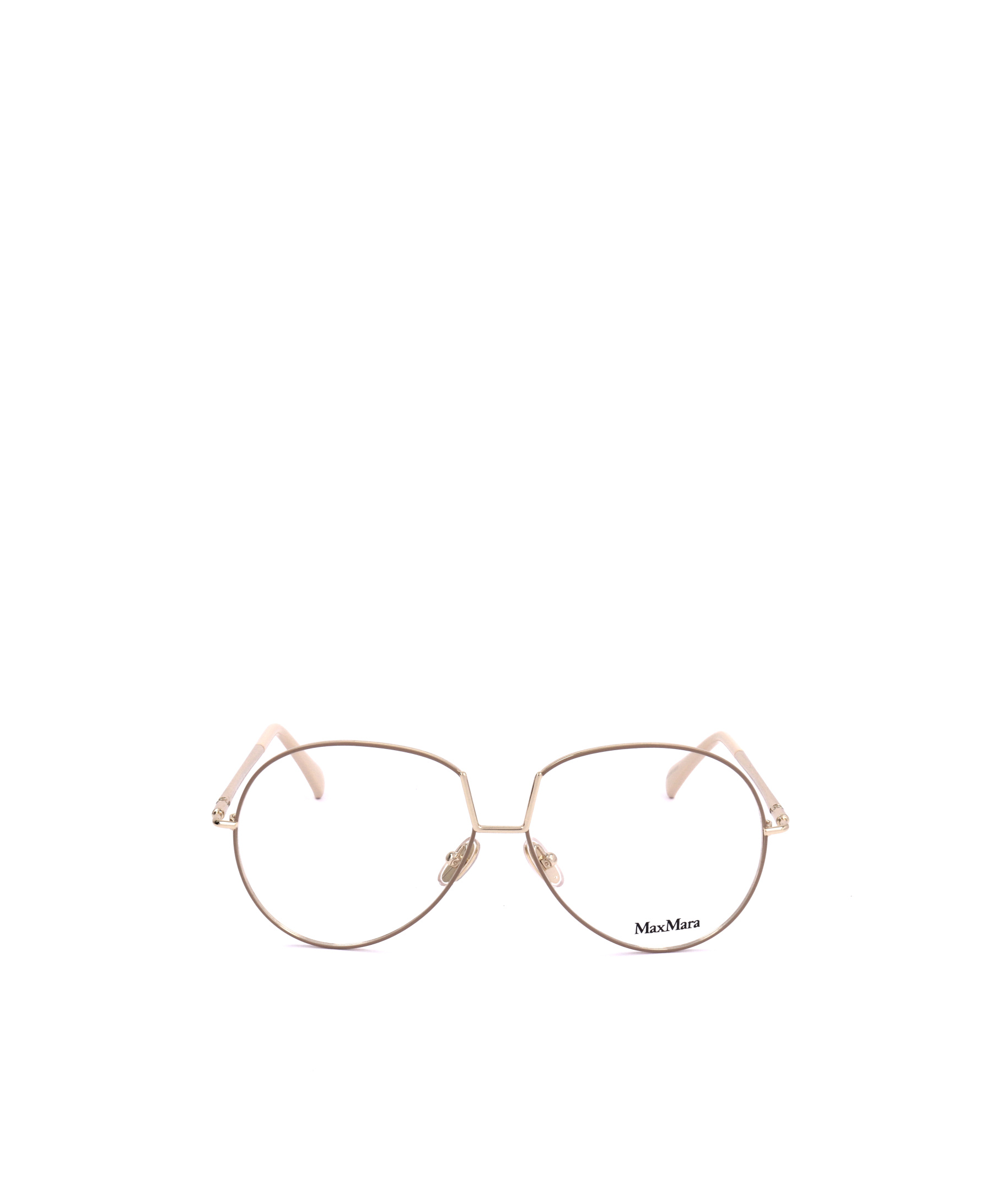 Max Mara Aviator Frame Glasses In White