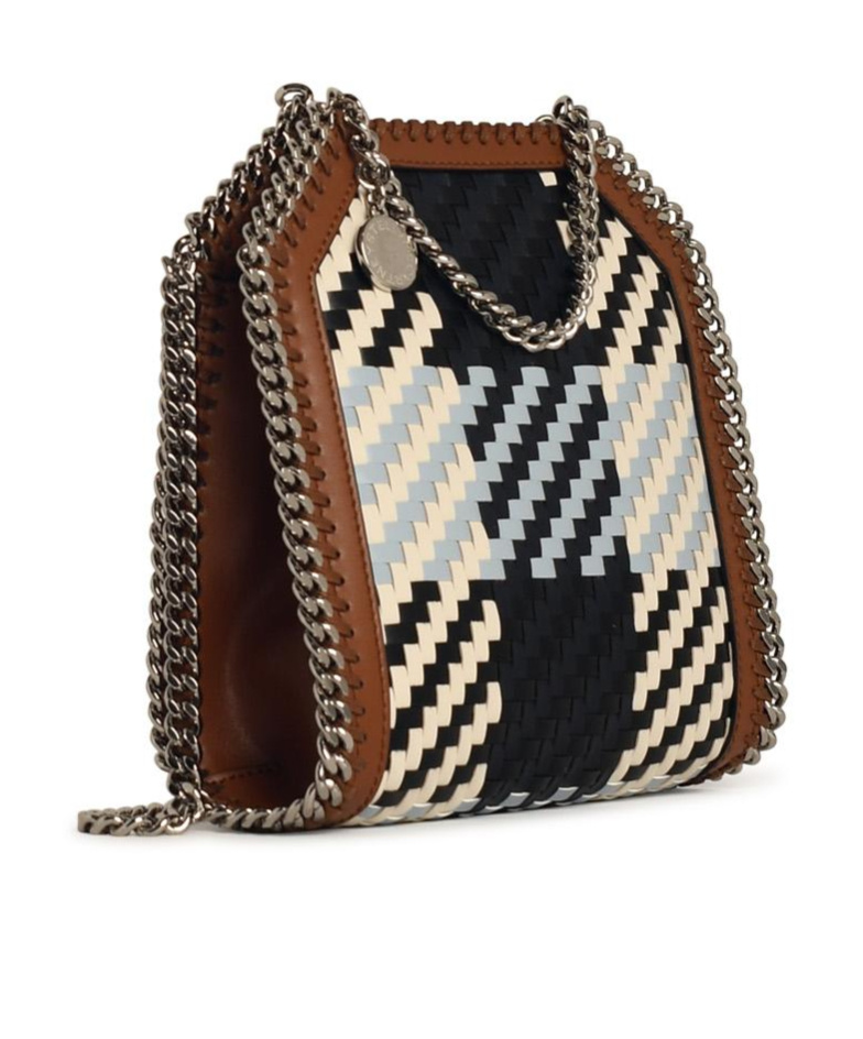 Stella Mccartney Chain-linked Woven Tote Bag In Black