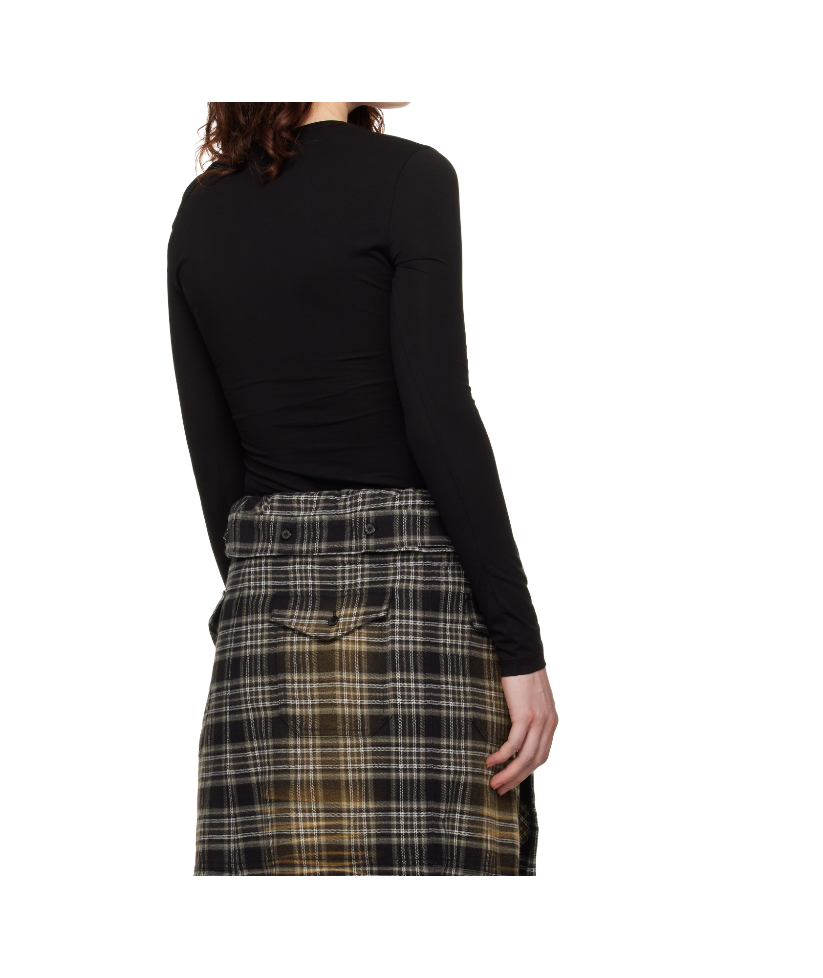 Juunj Black Twist Long Sleeve T-shirt In Black