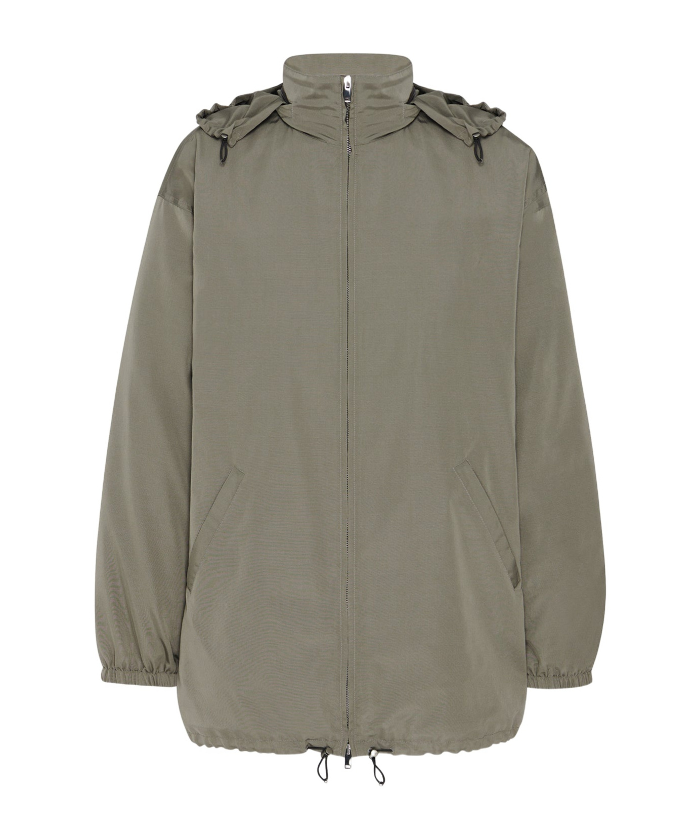 The Row Chon Wool And Silk Jacket In Gray