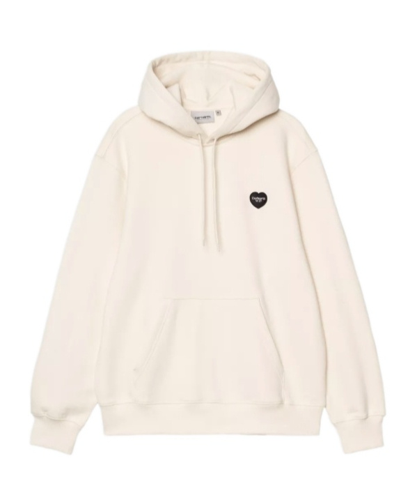 Carhartt Crewneck Sweater With Front Pocket And Hood In White
