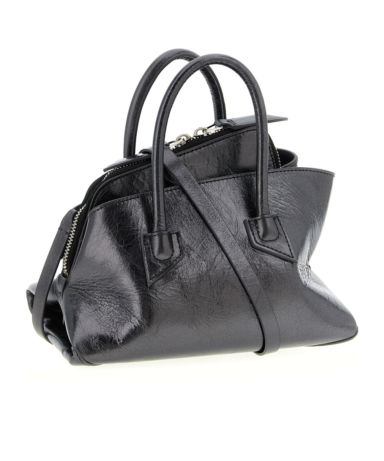 Attico La Passeggiata Mini Handbag In Gray
