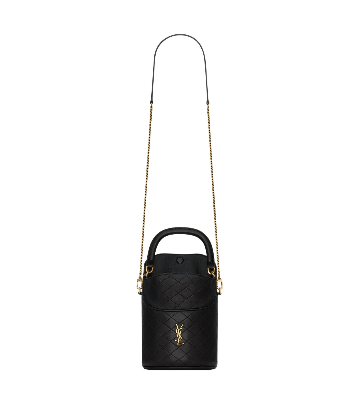 Saint Laurent Gaby Bucket Bag In Black