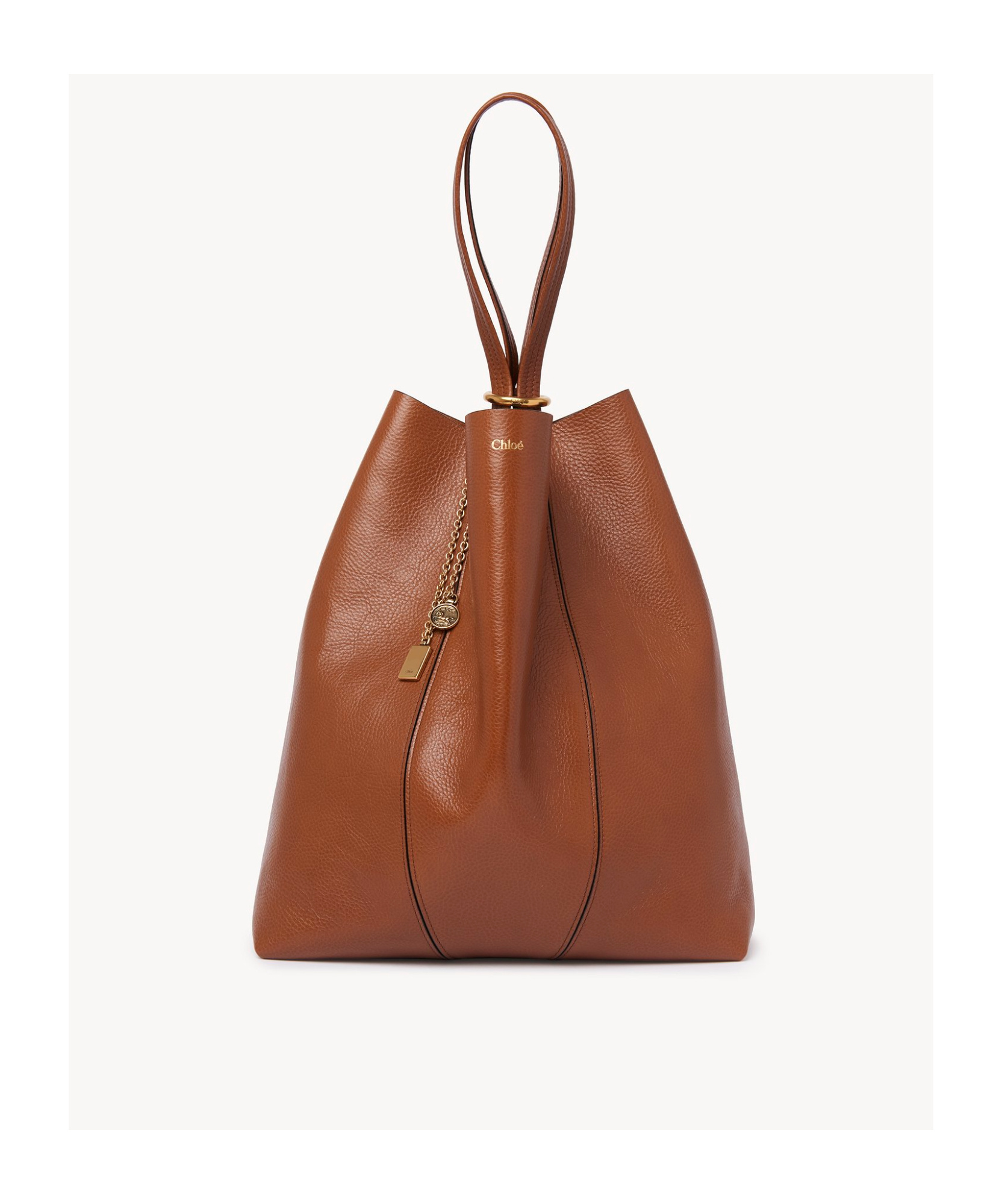 Chloé Double Handle Shoulder Bag In Brown