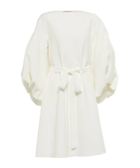 Roksanda Bridal Puff-shoulder Crêpe Minidress In White