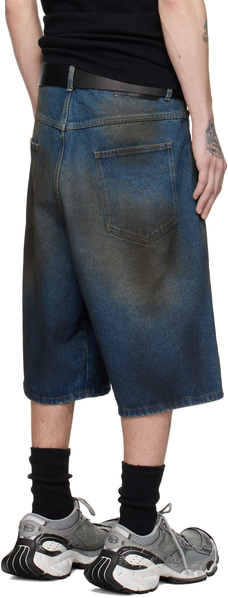 Lu'u Dan Blue Kriss Kross Denim Shorts In Blue