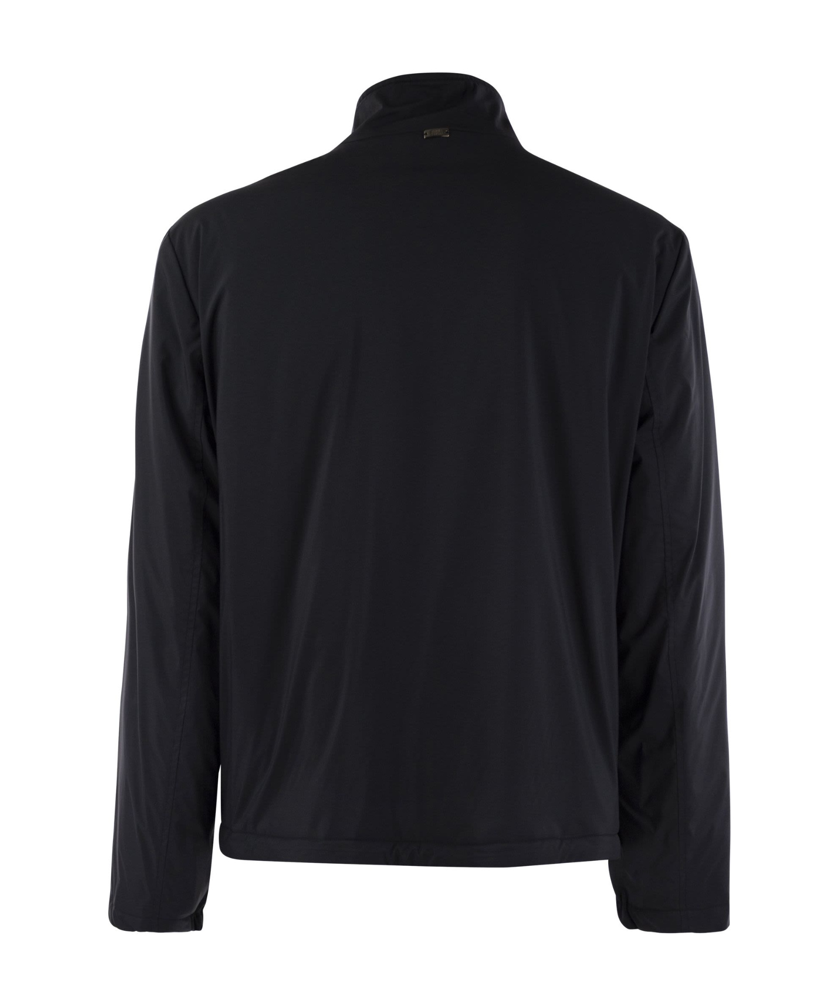 Fedeli Bomber Jacket In Technical Fabric In Black