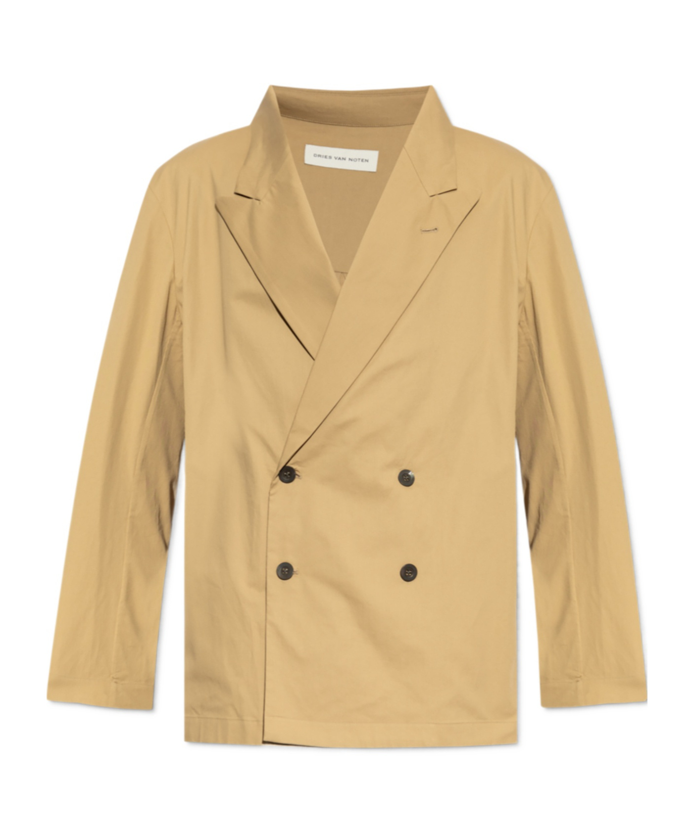 Dries Van Noten Long-sleeved Suit Coat In Nude