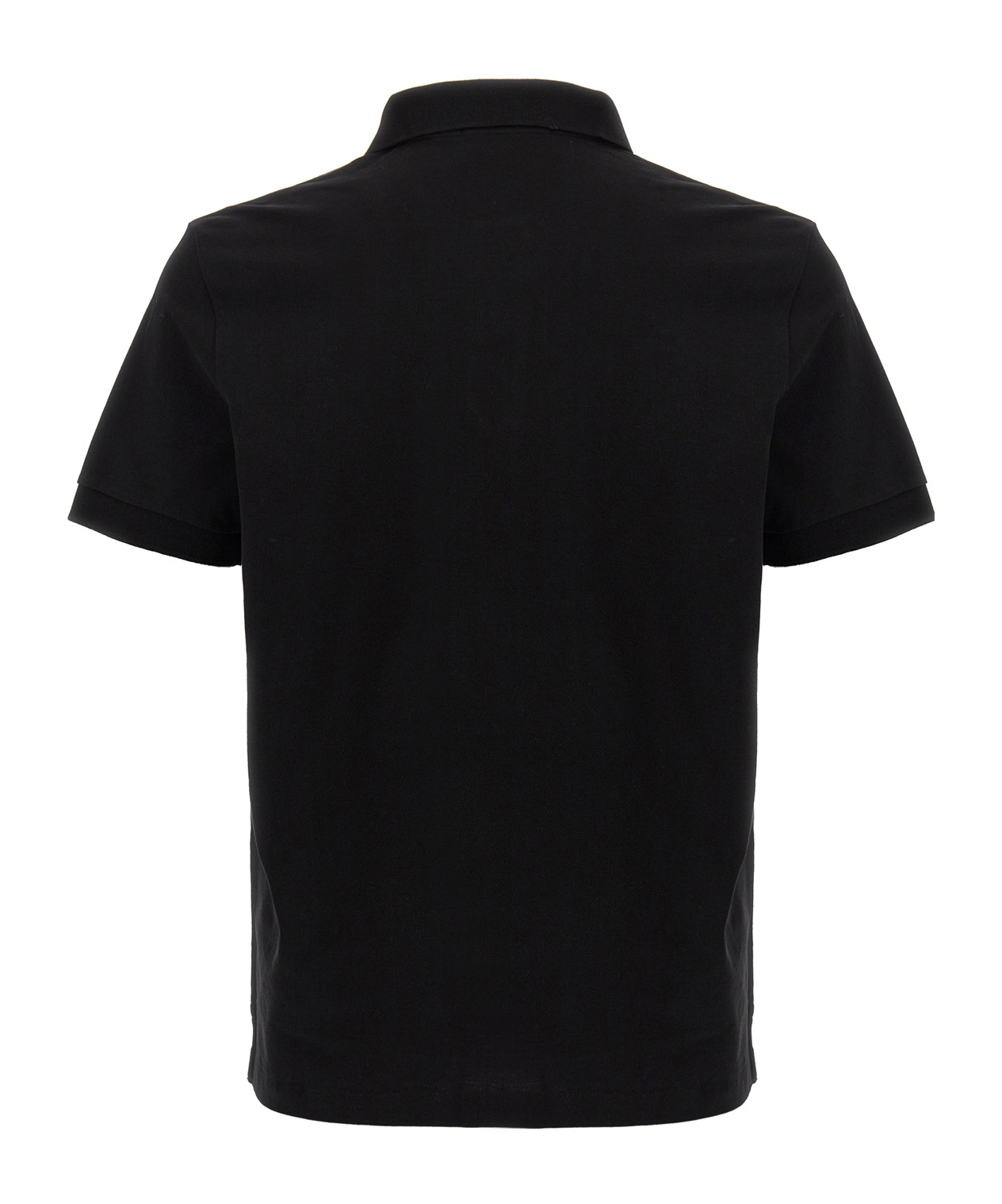 Shop Stone Island Logo Patch Polo Shirt In Black
