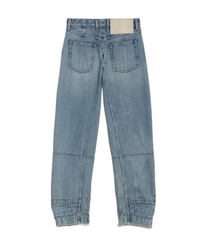 Jil Sander Tapered-leg Frayed-hem Jeans In Blue