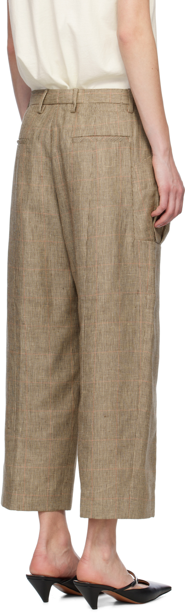 R13 Belt Loop Casual Pants In Brown
